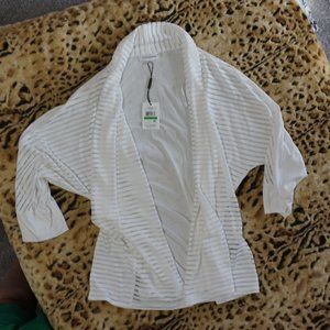 Calvin Klein stretchy striped cardi L